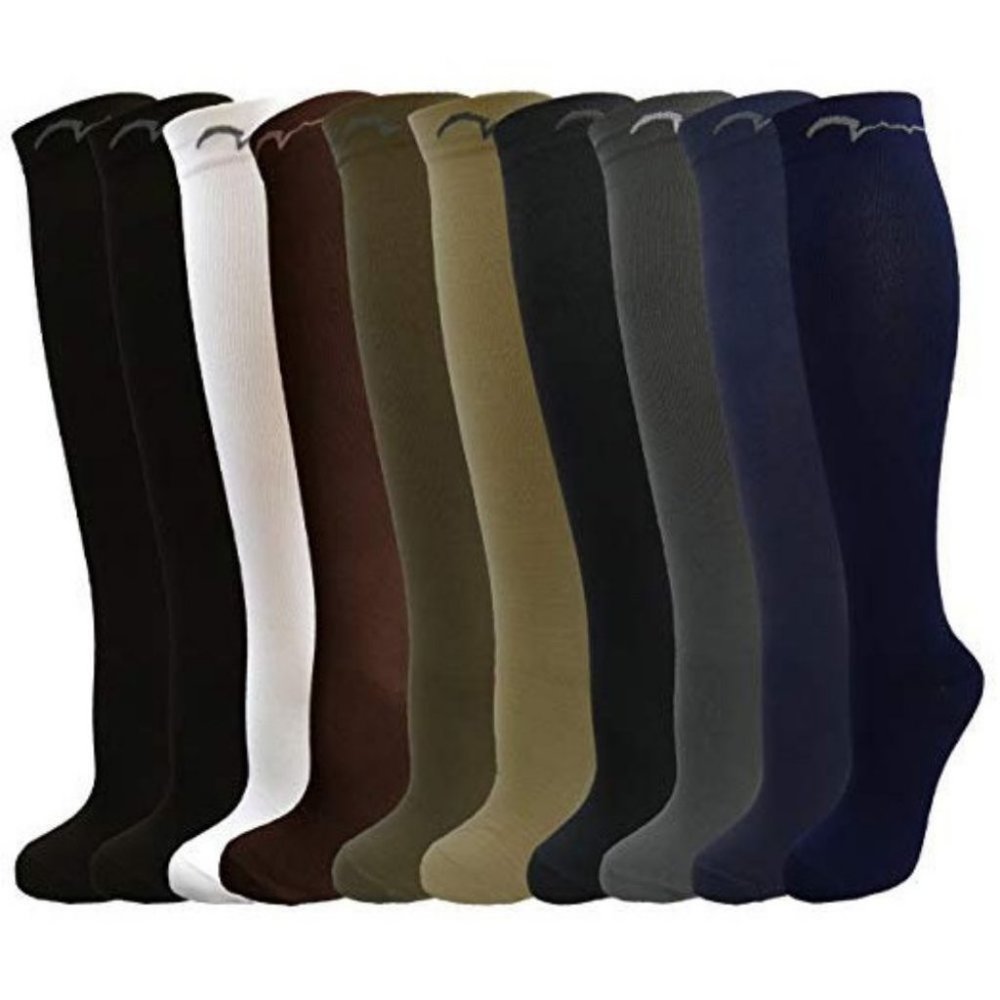 10 Pair S/M Graduated Compression Socks Moderate/M